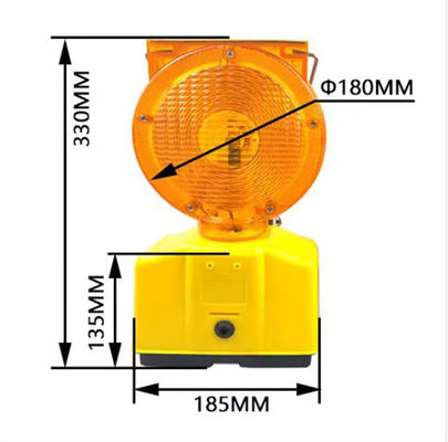 Solar Powered Road Construction Traffic Blinking Barricade Warning Lights Obstacle Safety Flashing Light