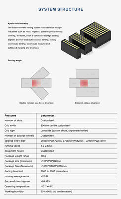 Customized Warehousing Logistics Sorting Machine E-commerce Express Parcel Balancing Wheel Sorting System Machine