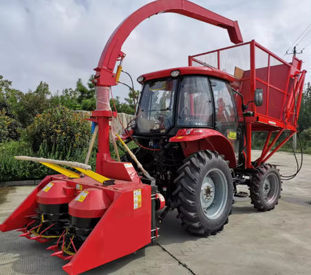 Double Rows Tractor Mounted Silage Forage Harvester Machine Corn Stalk Napier Grass Alfalfa Combine Silage Harvester