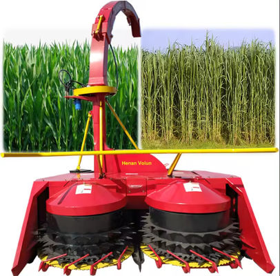 Double Rows Tractor Mounted Silage Forage Harvester Machine Corn Stalk Napier Grass Alfalfa Combine Silage Harvester