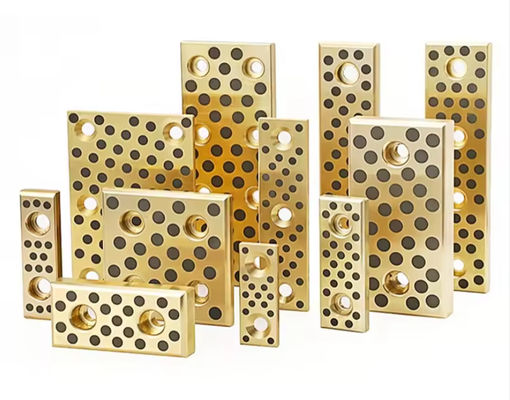 Solid Inlaid Graphite Bronze Bolt Hole Type Sliding Bearing Self Lubricating Slider Brass Oiless Wear Plate