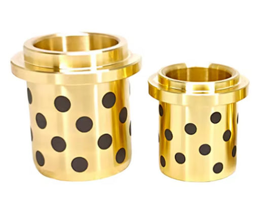 Self Lubricating Linear Bushing Bearing Copper Sleeve With Graphite Brass Bronze Flange For Efficient Machine Operation