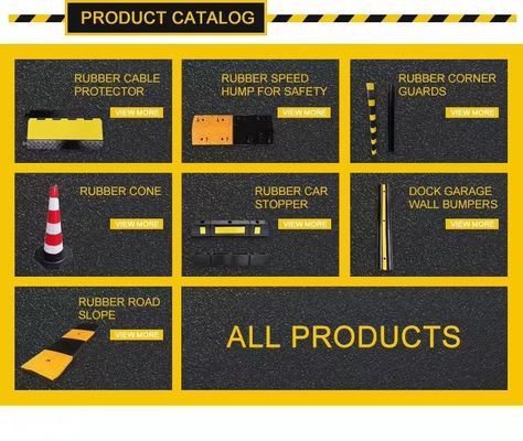 Heavy Duty Rubber Cable Protector Channel Defender For Road Traffic Safety For Speed Bumps