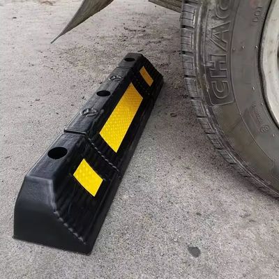 Durable Rubber Curb Garage Vehicle Floor Stopper  For Parking