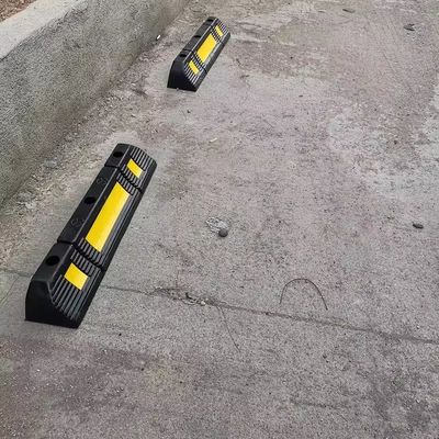 Durable Rubber Curb Garage Vehicle Floor Stopper  For Parking
