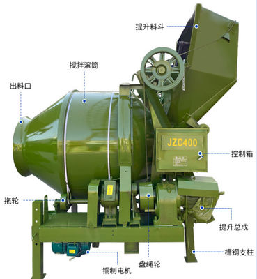 380V Customized Voltage Self Loading Cement Mixer 80MM Aggregate Self-Dumping Mixing Machine