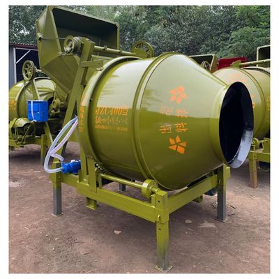 Fast Speed Concrete Drum Mixer Max Productivity 25m3/h Diesel Engine Cement Mixing Machine With Agitator