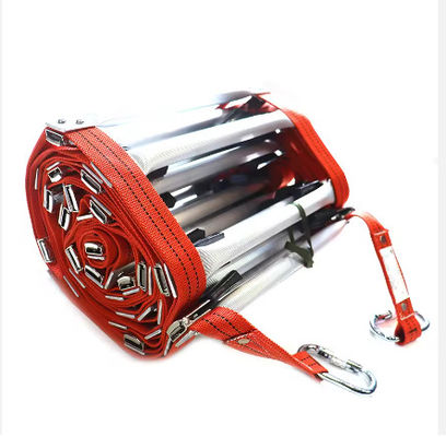 Safety Rope Folding Ladder, Safety Escape Roller Ladder, Emergency Rescue Folding Aluminum Ladder