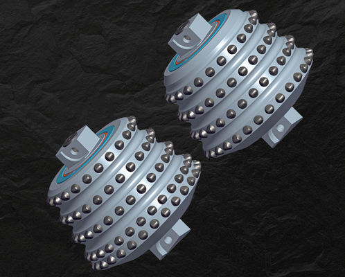 Raise Boring Roller Cutter Hard Rock Drilling Tools Carbide Teeth 4/5 Rows For Raise Boring Machine