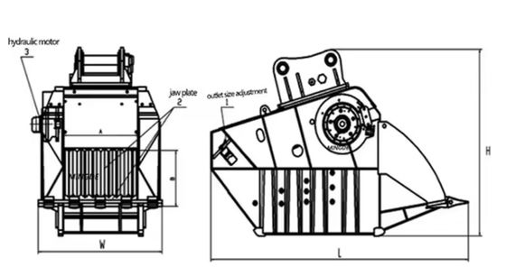 Hydraulic Concrete Crusher Bucket For Excavator Jaw Crusher Bucket