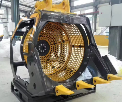 Excavator Attachments Hydraulic Rotary Screen Bucket For 1.5-40 Ton Excavator