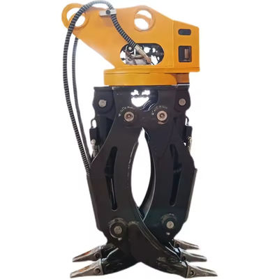 Double Cylinder 360 Rotary Hydraulic Grapple Telescopic Arm Clamp Wood Grab Bucket For Excavator