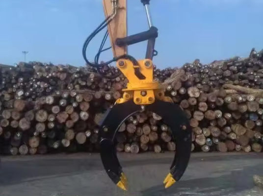 Double Cylinder 360 Rotary Hydraulic Grapple Telescopic Arm Clamp Wood Grab Bucket For Excavator