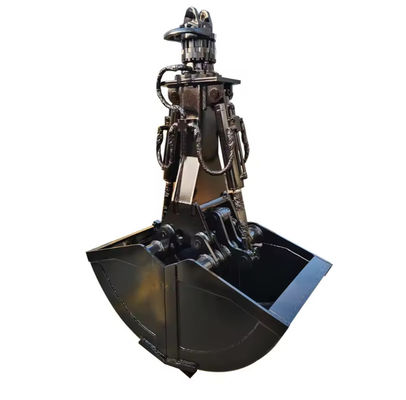 New Excavator Hydraulic Rotary Clamshell Bucket Grab Bucket Two Shells Horizontal Cylinders
