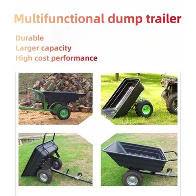 Hot Sale ATV Trailer Farm Garden Transportation Utility Tractor Truck Tow Tipping ATV Cart Trailer