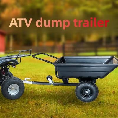 Hot Sale ATV Trailer Farm Garden Transportation Utility Tractor Truck Tow Tipping ATV Cart Trailer
