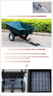 Hot Sale ATV Trailer Farm Garden Transportation Utility Tractor Truck Tow Tipping ATV Cart Trailer