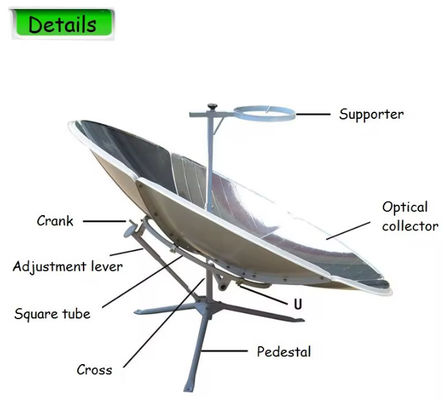 Portable Solar Oven Cooker 1.35m Diameter Multi Function Camping Outdoor