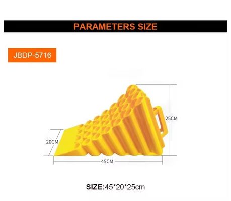 Yellow Plastic HDPE Road Safety Equipment Car Wheel Stopper