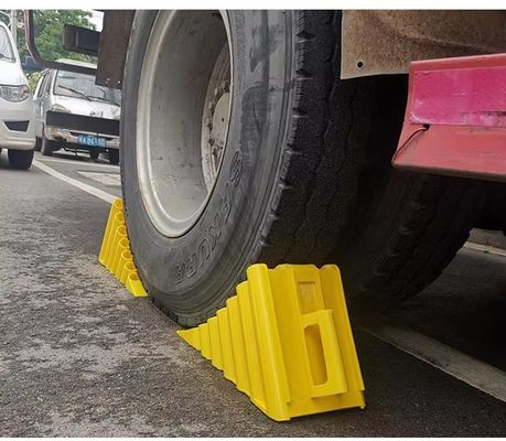Yellow Plastic HDPE Road Safety Equipment Car Wheel Stopper