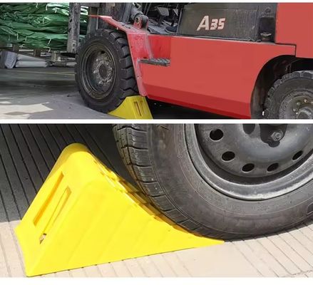 Yellow Plastic HDPE Road Safety Equipment Car Wheel Stopper