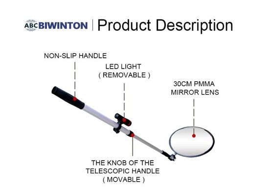 Convex Mirror Factory 30cm Under Vehicle Search Mirror Security Inspection Mirror
