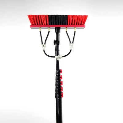 5 Sides Brush Head Solar Panel And Water Fed Pole Window Cleaning Brush Aluminum Telescopic Rod Cleaning Brush