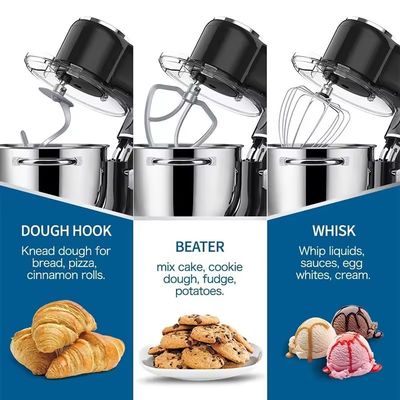 Professional Kitchen Appliances Die Cast Stand Mixer 6.5L Cake Bread Dough Mixer Planetary Stand Mixer With Spare Parts