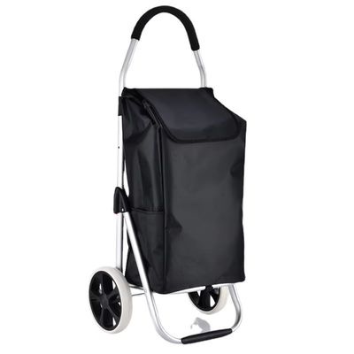 Folding Luggage Cart Compact Portable Luggage Cars Metal Foldable Supermarket Hand Cart Folding Shopping Trolleys
