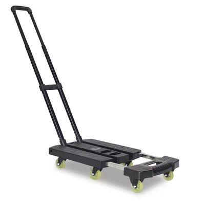 Foldable 6 Wheels Collapsible Luggage Folding Hand Truck For Moving 330lbs Portable Platform Cart Dolly With 2 Ropes