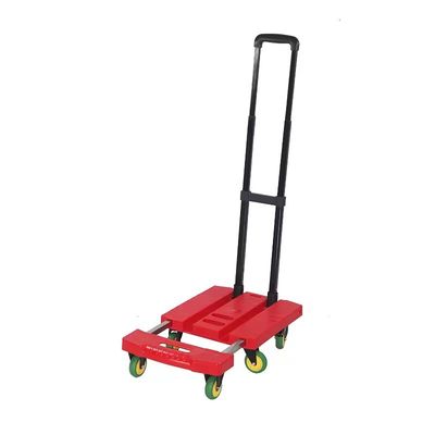 Foldable 6 Wheels Collapsible Luggage Folding Hand Truck For Moving 330lbs Portable Platform Cart Dolly With 2 Ropes