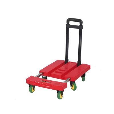 Foldable 6 Wheels Collapsible Luggage Folding Hand Truck For Moving 330lbs Portable Platform Cart Dolly With 2 Ropes