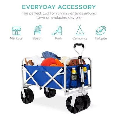 Collapsible Outdoor Garden Park Utility Folding Kids Wagon Portable Beach Trolley Cart Camping Foldable Wagon Cart