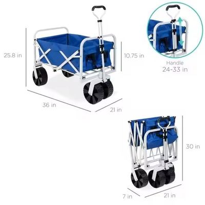 Collapsible Outdoor Garden Park Utility Folding Kids Wagon Portable Beach Trolley Cart Camping Foldable Wagon Cart