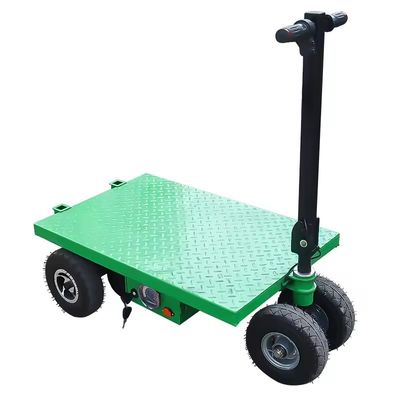 Electric Push Flat Car With Universal Wheel Folding Portable Pull Brick Pull Goods Flat Car