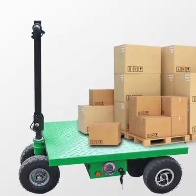 Electric Push Flat Car With Universal Wheel Folding Portable Pull Brick Pull Goods Flat Car
