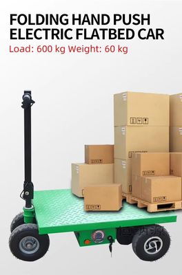Electric Push Flat Car With Universal Wheel Folding Portable Pull Brick Pull Goods Flat Car
