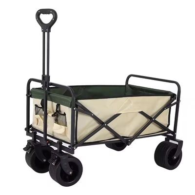 Logistics Machines Foldable Camping Cart with Four-Wheel Structure and Tear-Proof Fabric