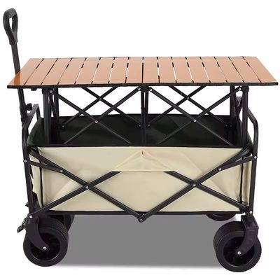Logistics Machines Foldable Camping Cart with Four-Wheel Structure and Tear-Proof Fabric