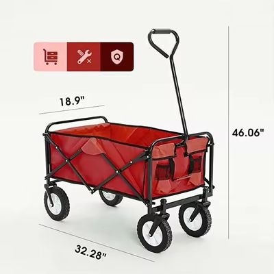 360 Degree folding wagon Adjustable Hand portable garden cart heavy duty folding trolley