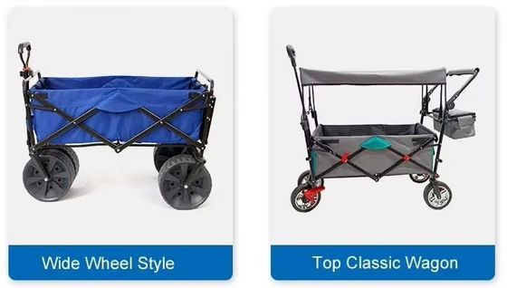 360 Degree folding wagon Adjustable Hand portable garden cart heavy duty folding trolley