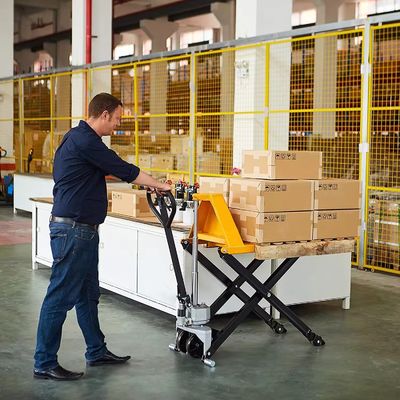 Manual Pallet Truck High Lift Forklift Truck 1 T Manual Hydraulic Ground Cattle 1.5 Ton Lifting Platform Forklift Truck