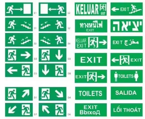 LED Emergency Lighting  Fire Fighting Equipment Fire Exit Lamp Led Exit Sign Light Qihui Lighting3w 90
