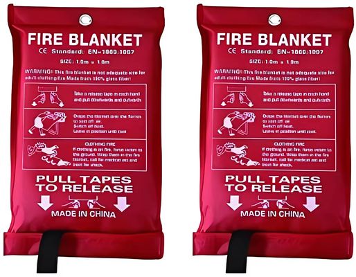 Custom Fiberglass Secucaptain Anti Emergency Fire Blanket 1*1m Home Kitchen Fire Proof Retardant Extinguish Blanket Manu