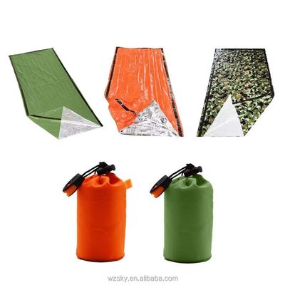 2024 Wholesale Compact Sack Waterproof Survival Bivy Thermal Emergency Sleeping Bags Emergency Rescue Equipment