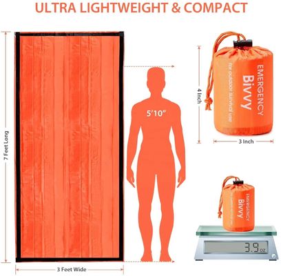 2024 Wholesale Compact Sack Waterproof Survival Bivy Thermal Emergency Sleeping Bags Emergency Rescue Equipment