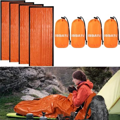Emergency Survival Shelter Kit With Emergency Tent Sleeping Bag Blanket Poncho For Outdoor Camping