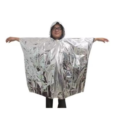 Camping Survival Cold Insulation Blankets Cloak Waterproof Thermal Raincoat Aluminum Disposable Emergency Foil Poncho