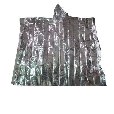Camping Survival Cold Insulation Blankets Cloak Waterproof Thermal Raincoat Aluminum Disposable Emergency Foil Poncho