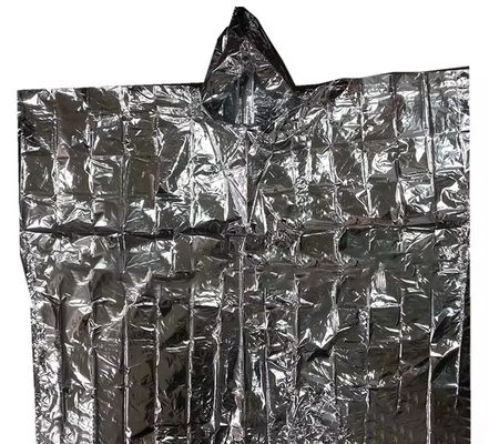 Camping Survival Cold Insulation Blankets Cloak Waterproof Thermal Raincoat Aluminum Disposable Emergency Foil Poncho